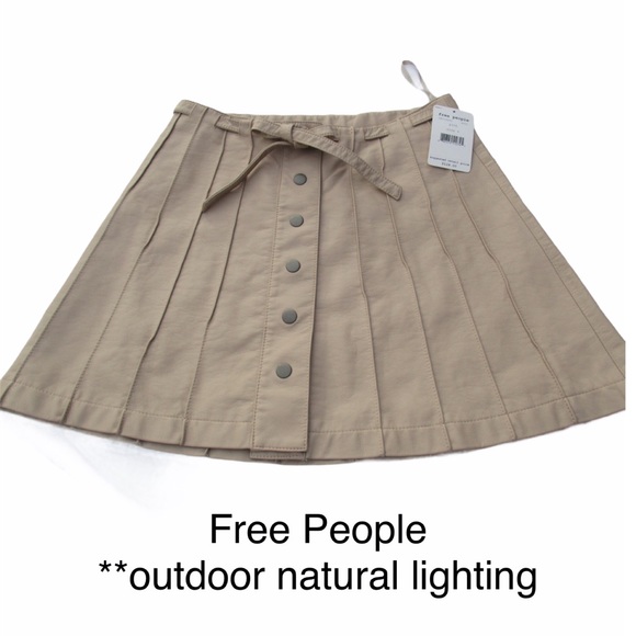 FREE PEOPLE Vegan Leather Mini Skirt NWT sizes 8 & 10 - Picture 2 of 9
